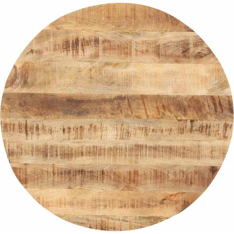 Plateau de table rond en bois de manguier massif 60 cm, épaisseur 25-27 mm - PANGIVO (1/5)