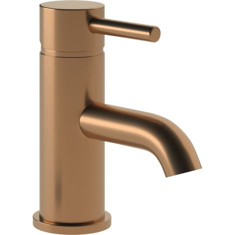 Signature Sail Mini Mono Basin Mixer Tap Single Handle with Waste - Brushed Bronze (1/2)