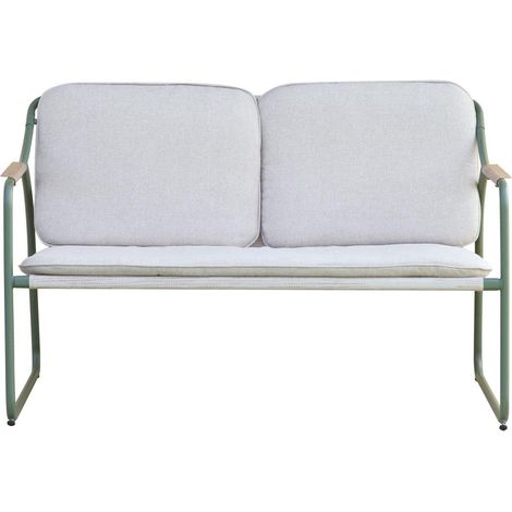 Modernes Gartenmöbel-Set Tinos mit 2 Sesseln, Sofa und Tisch - Dunkel Grün