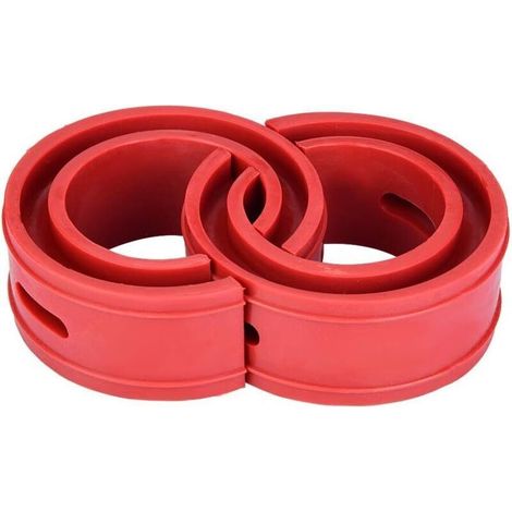 Amortisseur Tampon de Ressort 2Pc Universel de Voiture Coussin de Butoir Rouge de Voiture Amortisseur Ressort de Type de Pare-chocs(D) (1/5)
