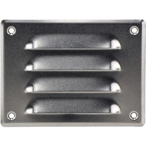 1 - Grille De Ventilation - Registre D'évacuation - En Acier Galvanisé Avec Moustiquaire Intégrée Pour Mur Et Plafond Gris 14x10,5cm (1/5)