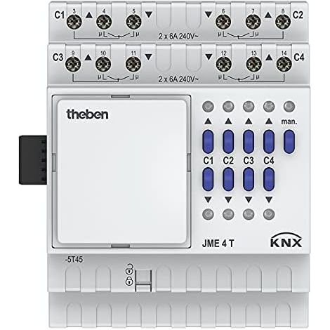Theben JME 4 T KNX 4-fach Jalousieaktor Erweiterungsmodul, MIX2 Serie Grundmodul (1/3)