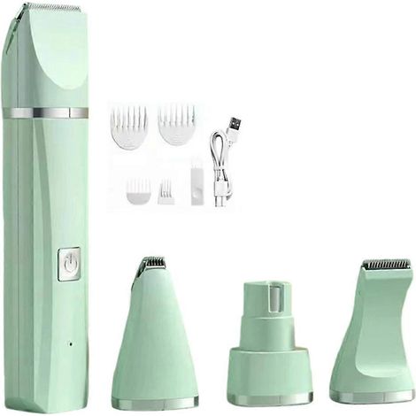 Elektrischer 4-in-1-Tierhaarschneider (für Hunde und Katzen) mit Scher- und Nagelfeilenfunktion, USB-aufladbar (1/5)