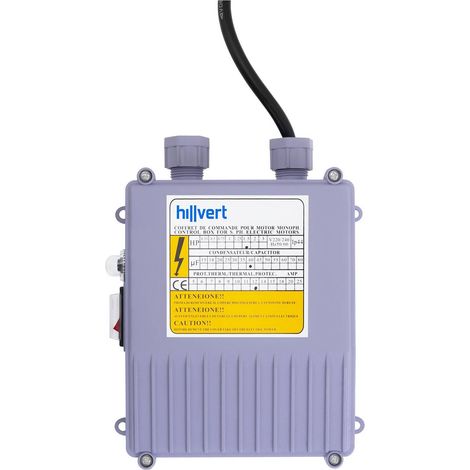 Pompe immergée 1 100 W – Débit 6 000 l/h – Hauteur de refoulement 101 m – Pour eaux chargées jusqu'à 0,25 % de sable – IPX8 – Hillvert