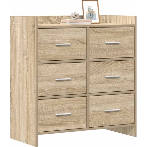 Credenza Madia Buffet Rovere Sonoma 75 x 33 x 80 cm Legno ingegnerizzato CDS78780 (1/5)