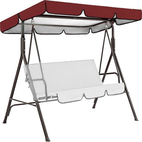 Housse de rechange pour toile et coussin d'assise de balancelle d'extérieur, marron