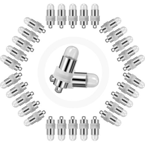 Mini Lampe LED Submersible - Étanche IP68 - Blanc Chaud - 30 Pièces - Pour Décoration Intérieure Extérieure Mariage Fête Halloween Noël