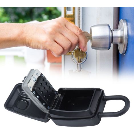 [Schlüsselschließfach] - Legierungsmodell - Aufbewahrungsbox mit hohem Fassungsvermögen und 4-stelligem Code, zur Wandmontage, aus Metall. (1/5)