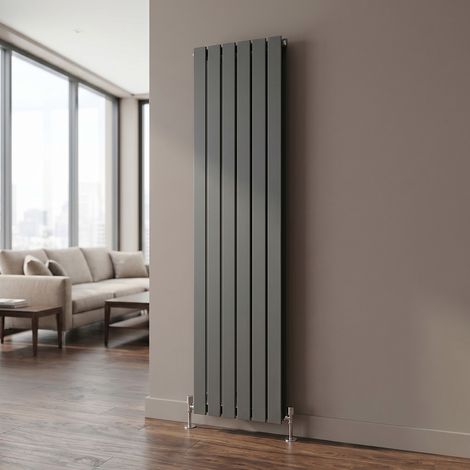 1800 x 452mm Anthracite Vertical Radiator Designer Double Flat Column Radiators Bathroom Flat Panel (1/5)