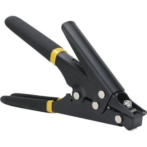 (Le Noir) Pistolet à Attache de Câble, Pince Serrant avec Tension Réglable pour Fixer et Couper Les Liens en Nylon, Travaux électriques, Construction de Bâtiments (1/5)
