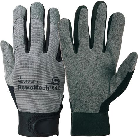 HONEYWELL Gants en cuir synthétique RewoMech 640 taille 10 noir/gris 10 paires ( 4000371733 ) (1/4)