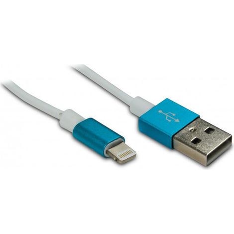 Câble pops cable MFI /USB-A pour iPhone iPad 1 m - bleu