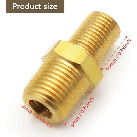 1/8 NPT Reinkupfer Hochwertiges Luftkern-Reservoirventil, Messing-Schrader-Luftventil, Messing-Schrader-Kompressorventile für Autoreifen (2 Stück) (1/4)