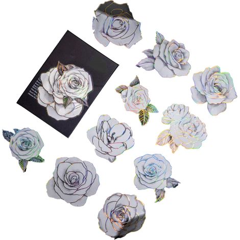 Set mit 120 Vintage-PET-Pflanzen- und Blumenaufklebern, dekorative Klebeaufkleber für Scrapbooking, Notizbücher, Laptops, Fotoalben und Handyhüllen. (1/5)