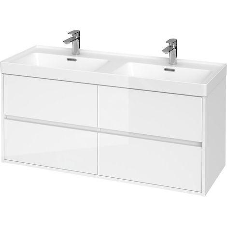 Cersanit Crea - Meuble avec lavabo, 53x119x45 cm, 4 tiroirs, blanc S801-323 (1/2)
