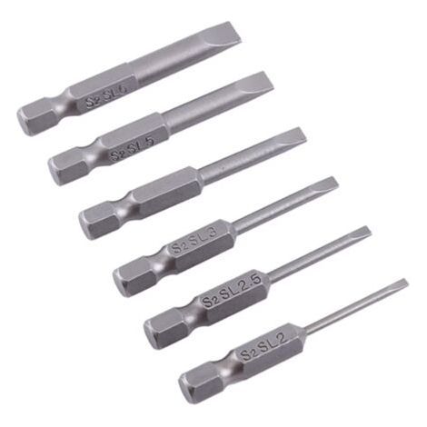 6 Size Drill Bits Hex Shank Electric Screwdrivers 50mm Replace Hand Air Parts (1/4)