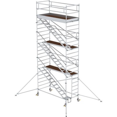 MUNK Rollgerüst mit Schrägaufstiegen 1,35x3,00m Plattform, 8,35m AH (1/2)