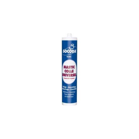 Mastic Silicone - spécial sanitaires - Blanc - 126980 - Socoda