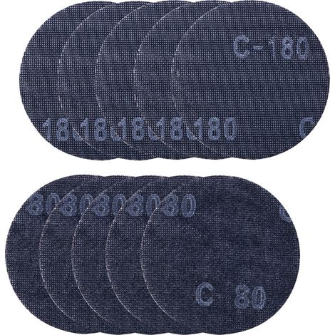 Kit 10 Maschenschleifscheiben 150mm 80-180 gr fur Wandschleifer Scheppach