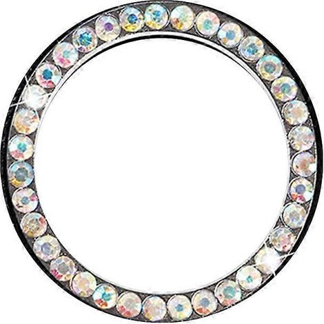 Anillo decorativo para botón de arranque de un solo botón para coche nuevo con anillo de interruptor de arranque/parada circular con diamantes de imitación. Accesorios para el interior del coche. (1/5)