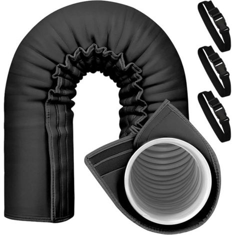 Housse De Protection Portable Pour Tuyau De Climatisation,Isolation Portable Pour Tuyau De Climatiseur , Accessoire Pliable Lavable (1/5)