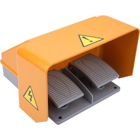 Interrupteur à Pédale En Alliage Ydt1-18 Double Pédale Électrique Très Résistante Fiable De Commutateur De Pied Pour l'Alimentation Électrique De Machine (1/4)