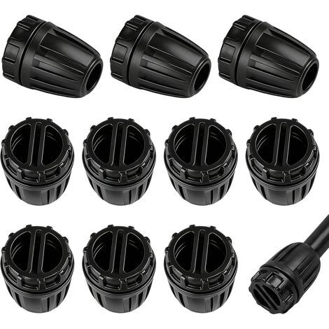 Packung mit 10 Schlauchverbindern (1/2 Zoll), robustem Kunststoff, für Garten-Tropfbewässerungssysteme (1/5)