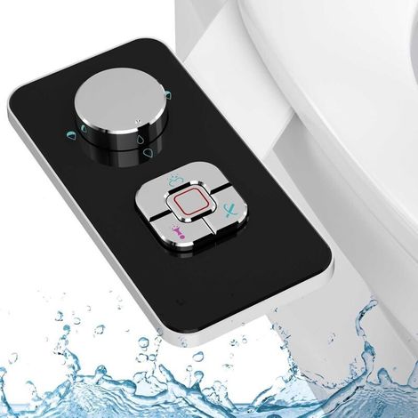 Pulvérisateur bidet non électrique – Double buses rétractables autonettoyantes – Pression réglable – Installation rapide sur toilettes standard (1/5)