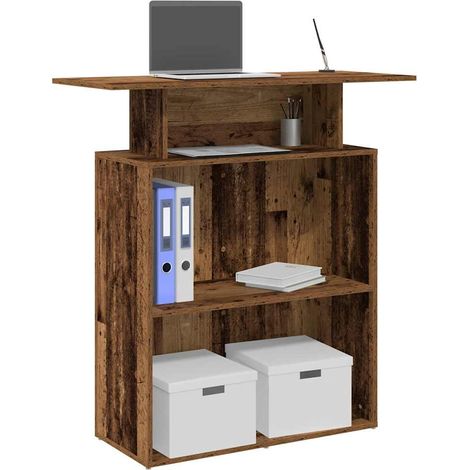 Empfangstheke Altholz-Optik 100x40x104 cm Holzwerkstoff