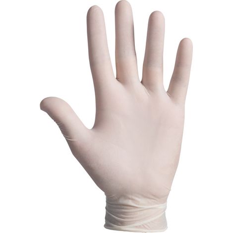 GUANTI MONOUSO IN LATTICE SENSITIVE CF.100 PZ. Col. Bianco tg. 6,5/7 (S)