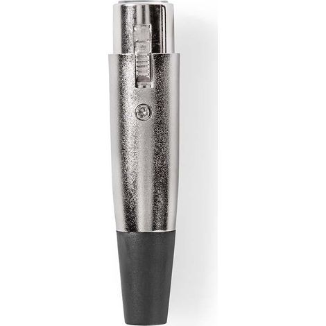 Connecteur XLR  Droit  Femelle  Nickelé  A souder  Diamètre d'entrée du câble : 7.0 mm  Métal  Argent  25 pcs.  Sachet en plastique (1/5)