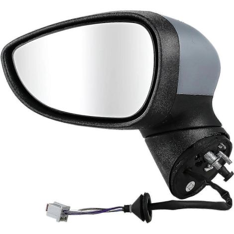 Rétroviseur extérieur électrique gauche (côté passager) apprêté pour Ford Fiesta Mk7 (2008-2012).