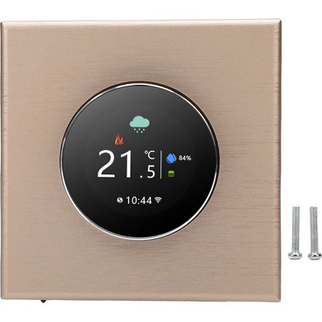 Thermostat bouton WiFi intelligent Tuya – Affichage numérique couleur, contrôle température chauffage eau sol, or (1/5)