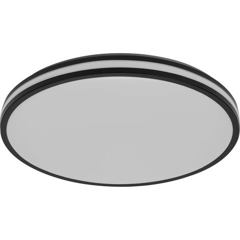 OSRAM ORBIS Caleb Plafonnier LED 490mm, 36W, 3000K blanc chaud, Noir, Métal avec anneau en plastique, IP20