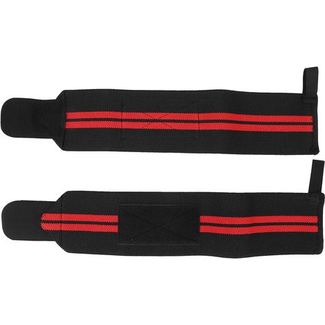 Bandes de poignet pour haltérophilie, musculation, fitness, support de poignet, rouge (1/5)
