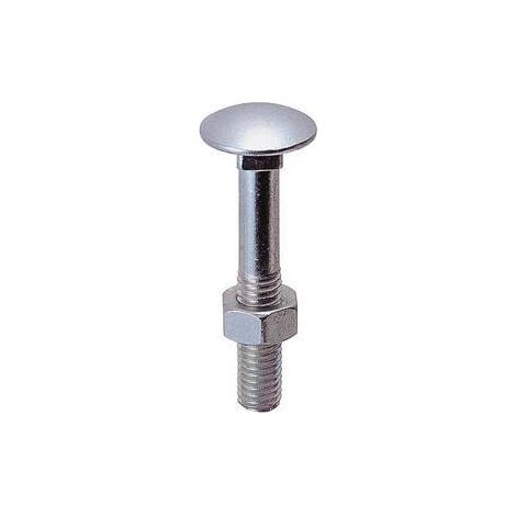 100 x BULLONE P/FERRO E LEGNO TTQS 10X 90MM ZINCATO UNI5732