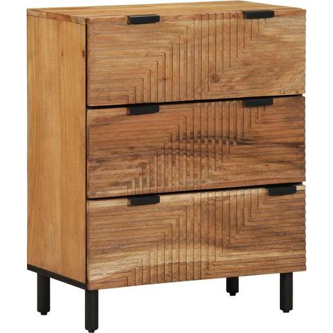 Sideboard 60x33x75 cm Massivholz Akazie vidaXL (1/5)