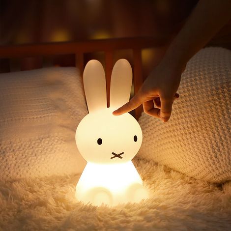 LED Night Light, Children's Luminous Toy Room Decoration Silicone Rabbit Colorful Night Light, Suitable for Children's Gifts, Home Decor, Bedside Lamps (28CM) (1/5)