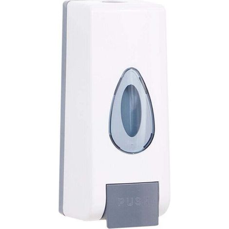 Manueller Seifenspender (360 ml), einseitiger Wandseifenspender, Shampoo-Spender, Duschgel-Spender fürs Badezimmer, Halter für flüssiges Shampoo (weiß).