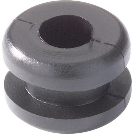 HellermannTyton HV1201B-PVC-BK-N1 Kabeldurchführung   Klemm-Ø (max.) 4 mm Plattenstärke (max.) 2.5 m
