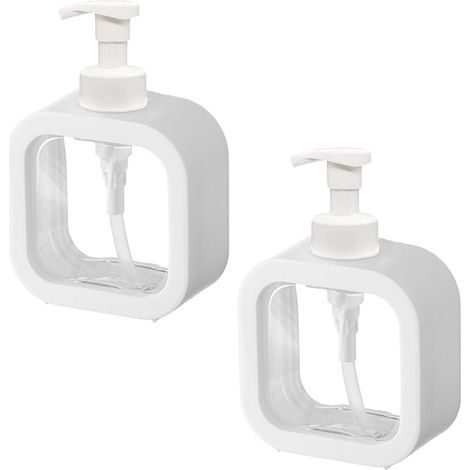 Flacons-pompes en plastique pour salle de bain, distributeurs de savon, shampoing, crème et lotion, 500 ml (1/5)