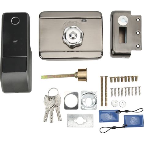 Porte d'entrée sans clé d'empreinte digitale de serrure intelligente électronique de sécurité pour la maison appartement chez l'habitant(Mot de passe d'empreinte digitale clé de carte magnétique TTloc