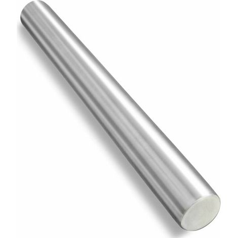 Rouleau à pâtisserie en acier inoxydable, rouleaux à pâtisserie en métal pour la cuisson, la pâte à biscuits et à pâtisserie, etc. - 1,5 pouce de diamètre (solide) (1/5)