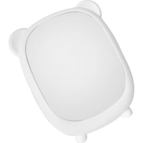 royaluxe -Miroir de maquillage de dessin animé, 1 pièce, miroir de maquillage ours en plastique blanc, miroir unidirectionnel pour bureau d'étudiant, miroir Design de dessin animé