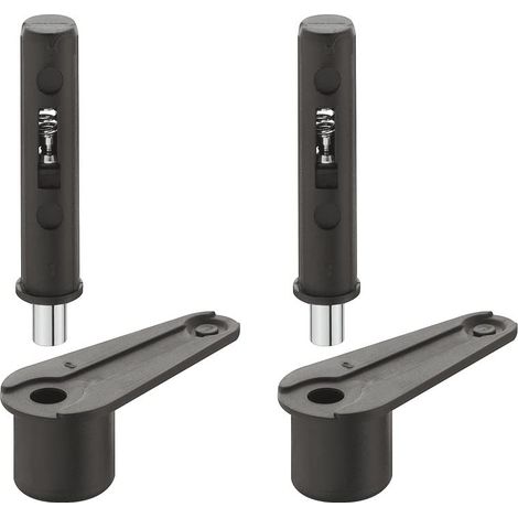 2x pivot de porte universel noir à enfoncer pour meuble bois placard étagère armoire charnière cuisine salle de bain (1/3)