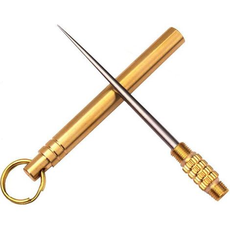 2-teiliges tragbares Zahnstocher-Set mit wiederverwendbarem Zahnstocher-Etui für Picknicks und Camping