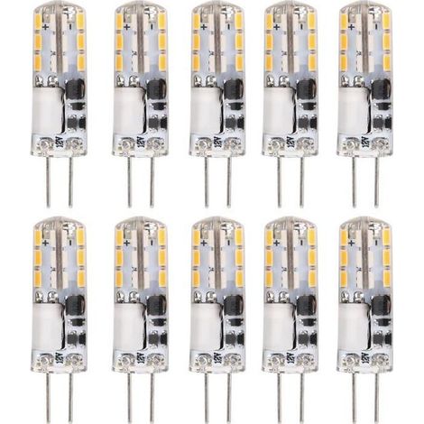 10pcs 12v ampoules bi broches, ampoule LED G4, pour lustre, plafonnier lampe de ventilateur de plafond, lampe d\'armoire-Ywey (1/4)