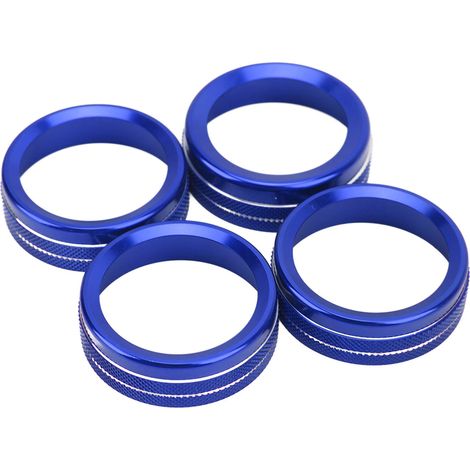 4pcs Garniture Anneau Interrupteur Alliage Aluminium Antirouille Cadre Bouton Console Centrale Remplacement Tacoma 2016-2022 Bleu (1/5)