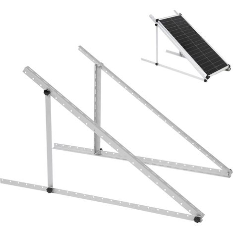 Supports de montage de panneau solaire réglables de 114,3 cm pour panneau solaire de 100 à 400 W 2400 Pa coupe-vent pour toit, camping-car, sol, bateau et hors réseau (supports) (1/5)