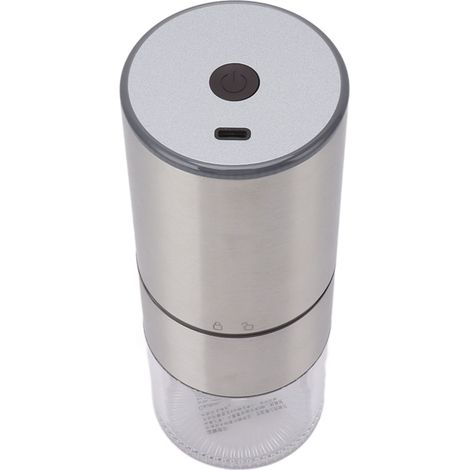 Elektrische Kaffeemühle, feine und grobe Mahlgradeinstellung, automatisch, USB-Ladefunktion, tragbar und kabellos, 110 ml, silber (1/5)